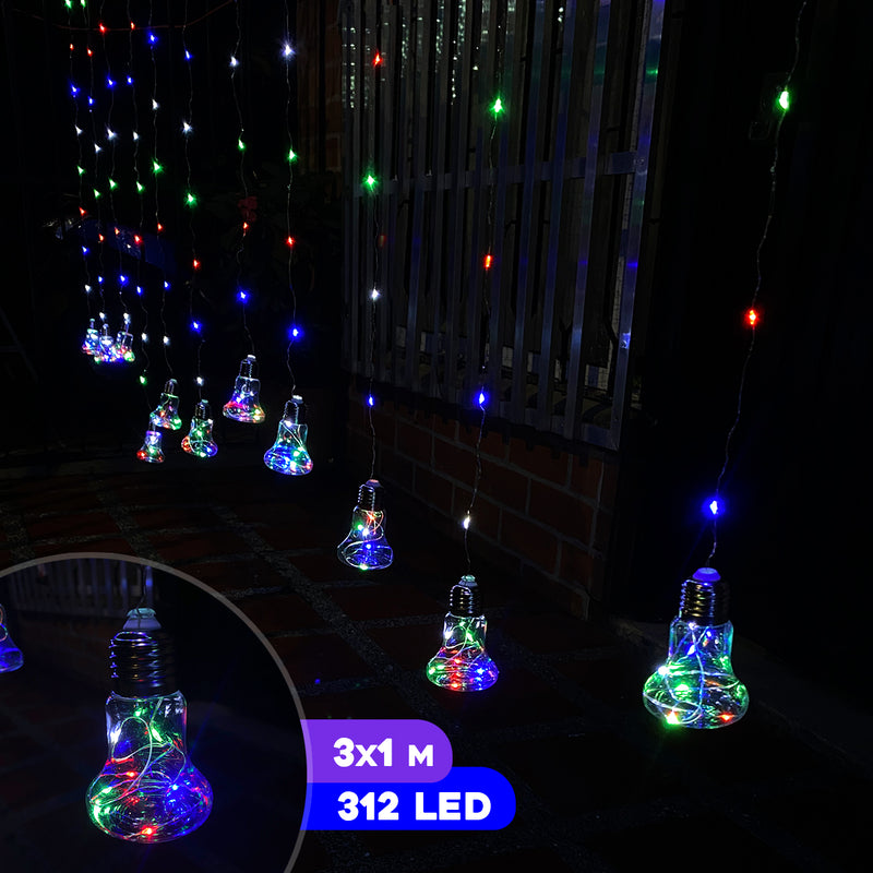 Cortina Micro Led Estilo Campana 1616v